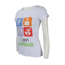 T807 度身訂製女裝短袖T恤 自製印花logo款短袖T恤  健康飲品 活動T恤 批發商    白色  t恤直噴  生活節活動制服 T807 度身訂製女裝短袖T恤 自製印花logo款短袖T恤  健康飲品 活動T恤 批發商    白色  t恤直噴  生活節活動制服